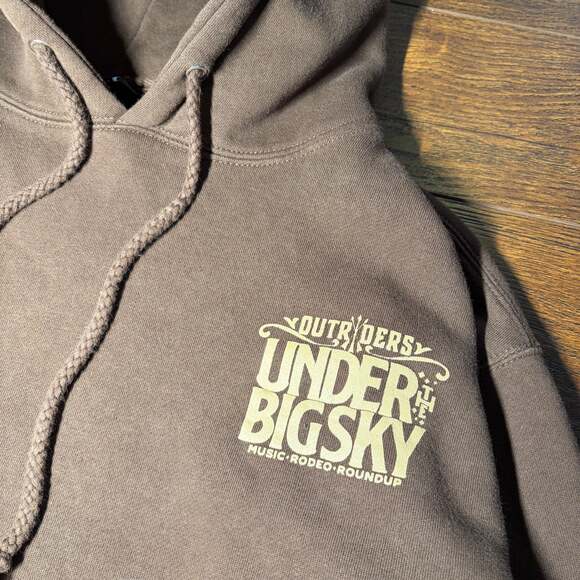 Under The Big Sky Festival Hoodie 2024 Lineup Brown Size Large - Picture 4 of 5